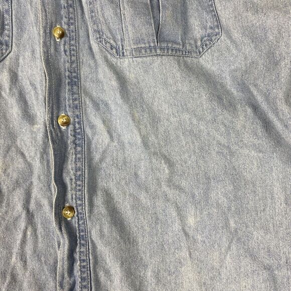 VTG Marlboro Country Store Denim Shirt 90’s Button Up Down Front Mens L *READ - Picture 8 of 16